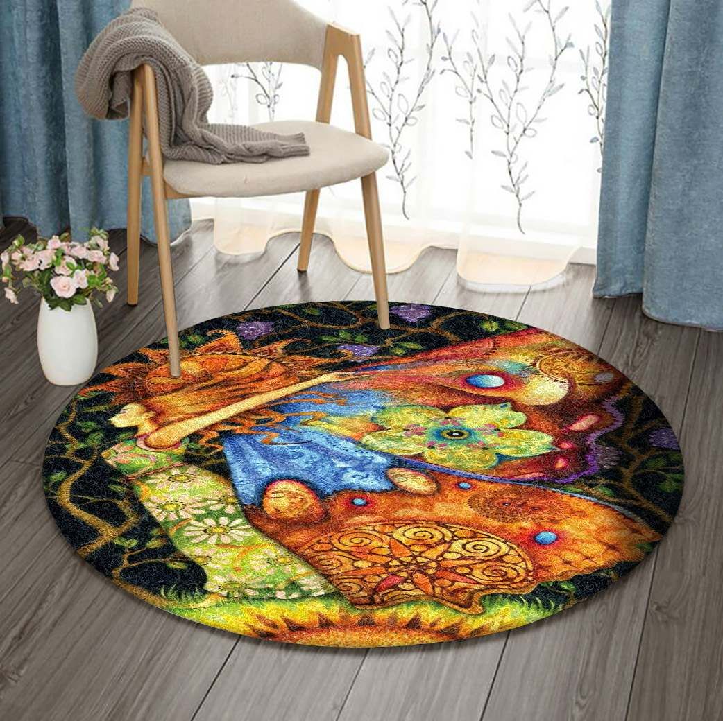 The Greek Goddess Round Carpet