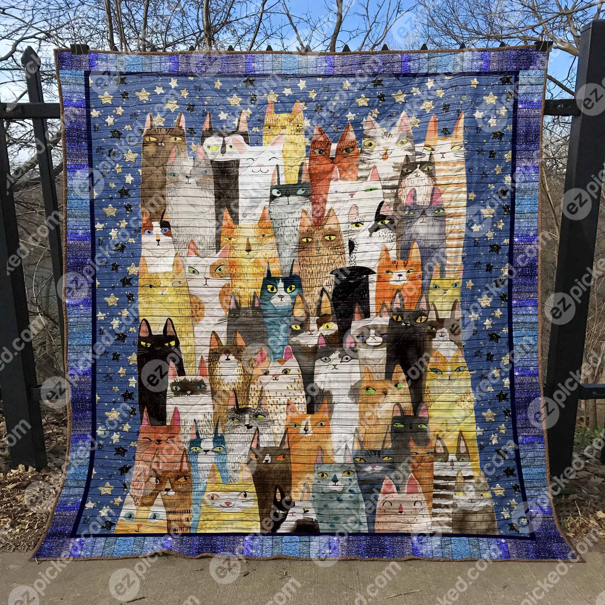 The Happiest Cat CLD190615 Quilt Blanket