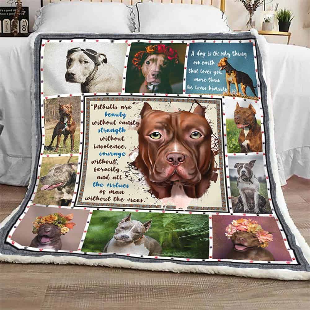 The Heart and Soul of Pitbull Fleece Blanket