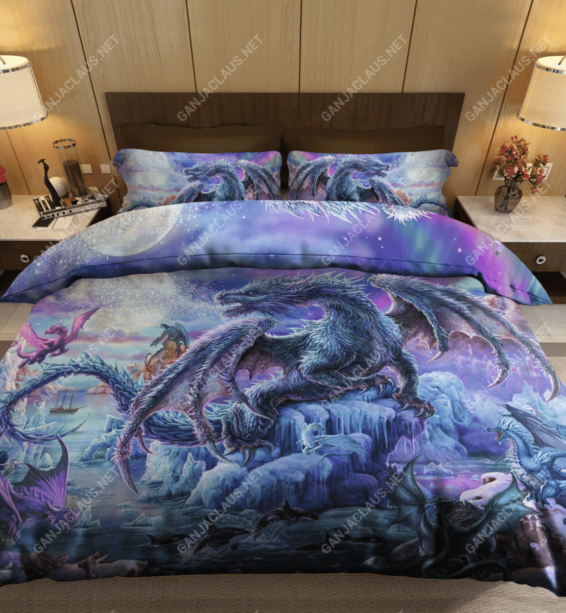 The Ice Powerful Dragon Bedding Set