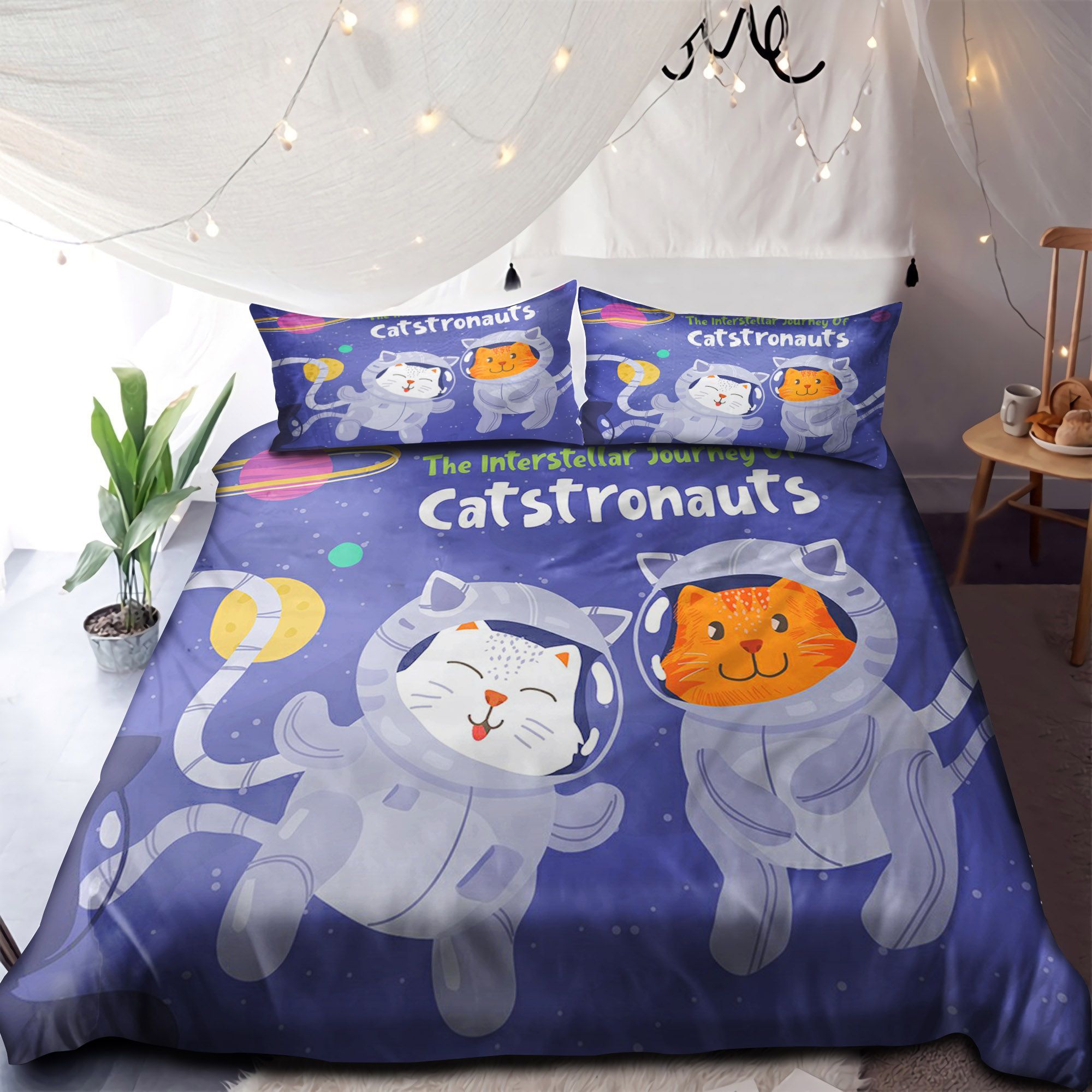 The Journey Of Catstronauts Bedding Set