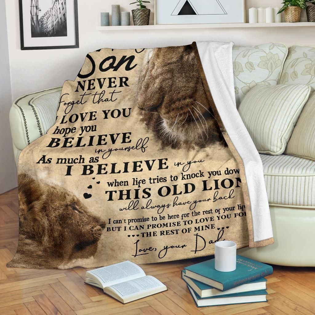 The Lion Dad Sherpa Fleece Blanket