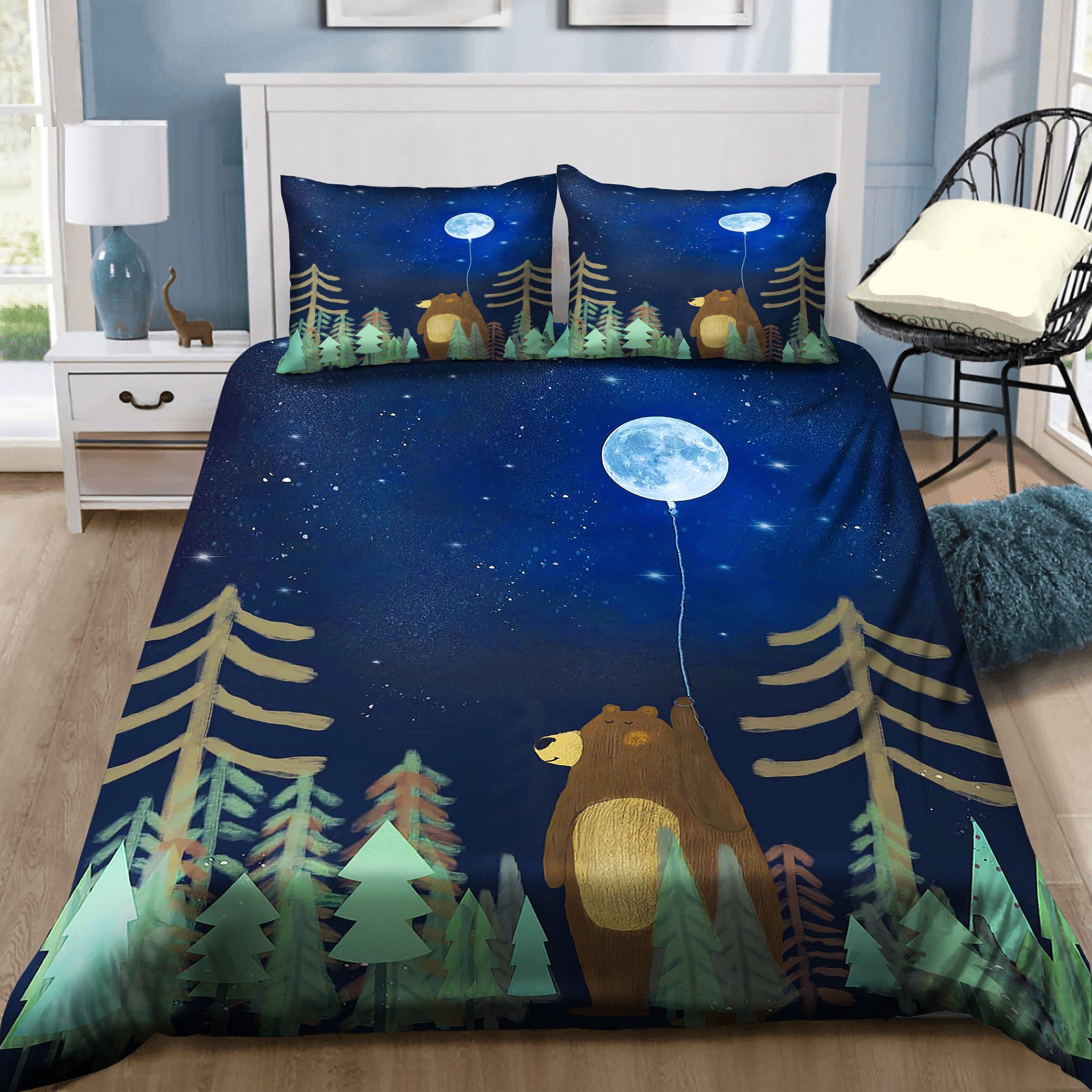 The Moon Balloon Bedding Set