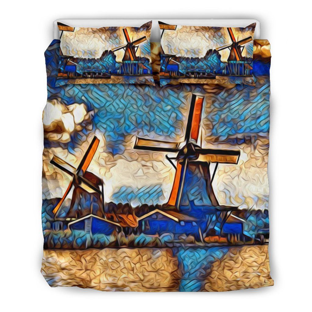The Netherlands Windmill Painting Bedding Set