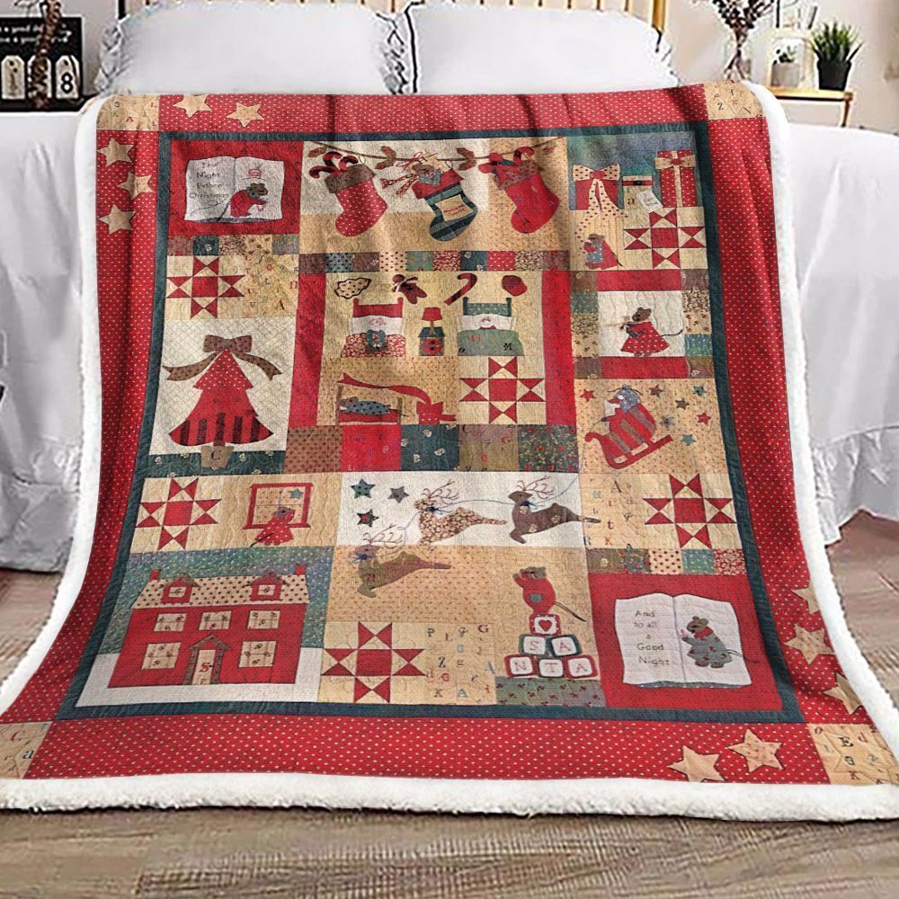 The Night Before Christmas Sherpa Fleece Blanket