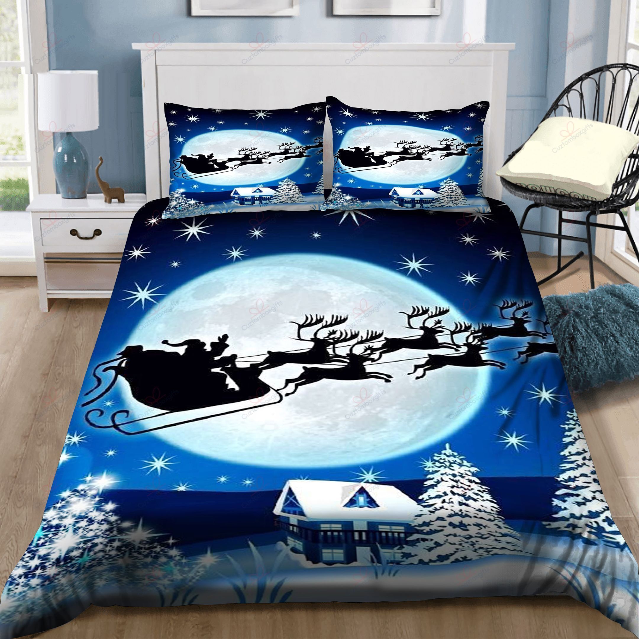 The Night Before Christmas Printed Bedding Set