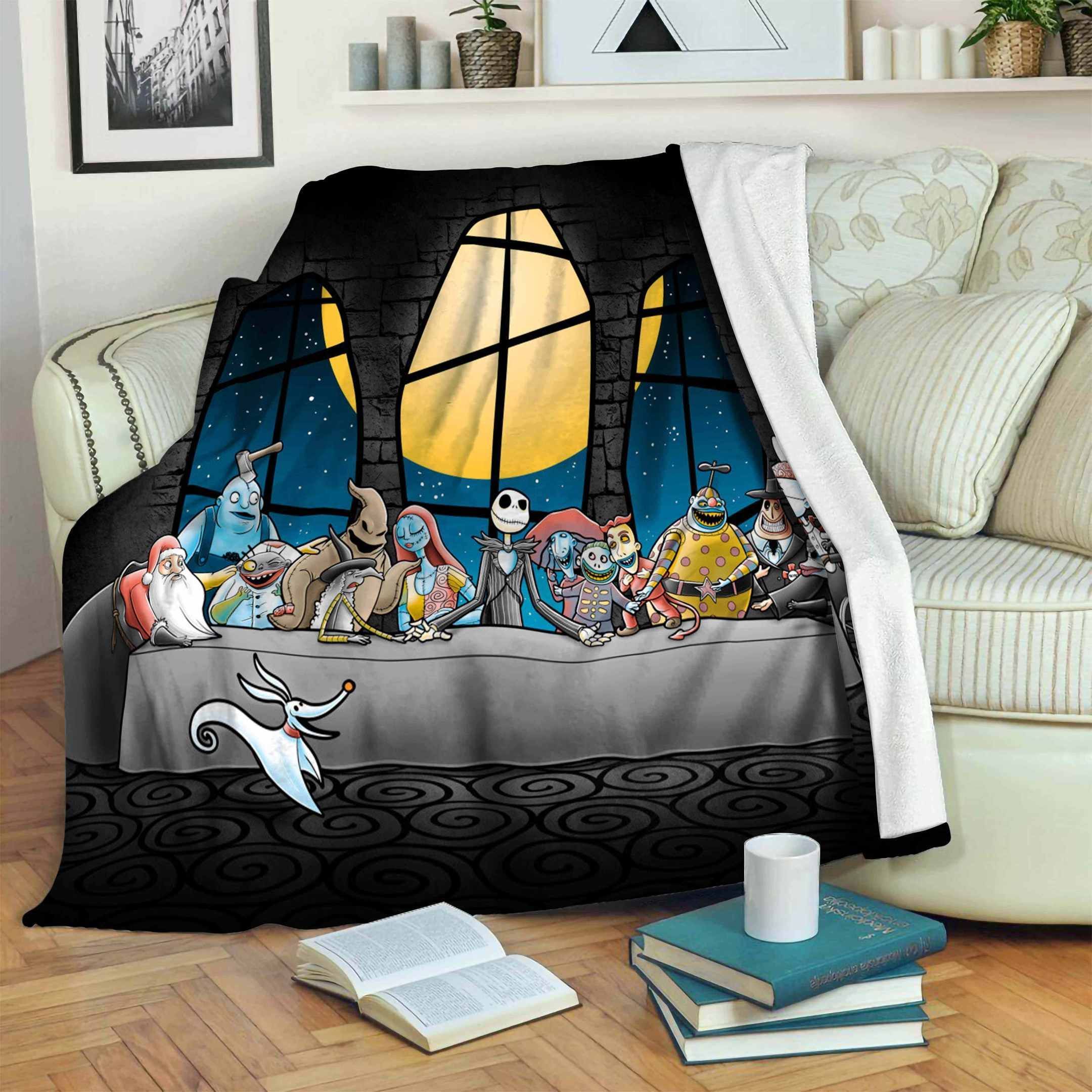 The-Nightmare-Before-Christmas Sherpa Fleece Blanket Sleepy