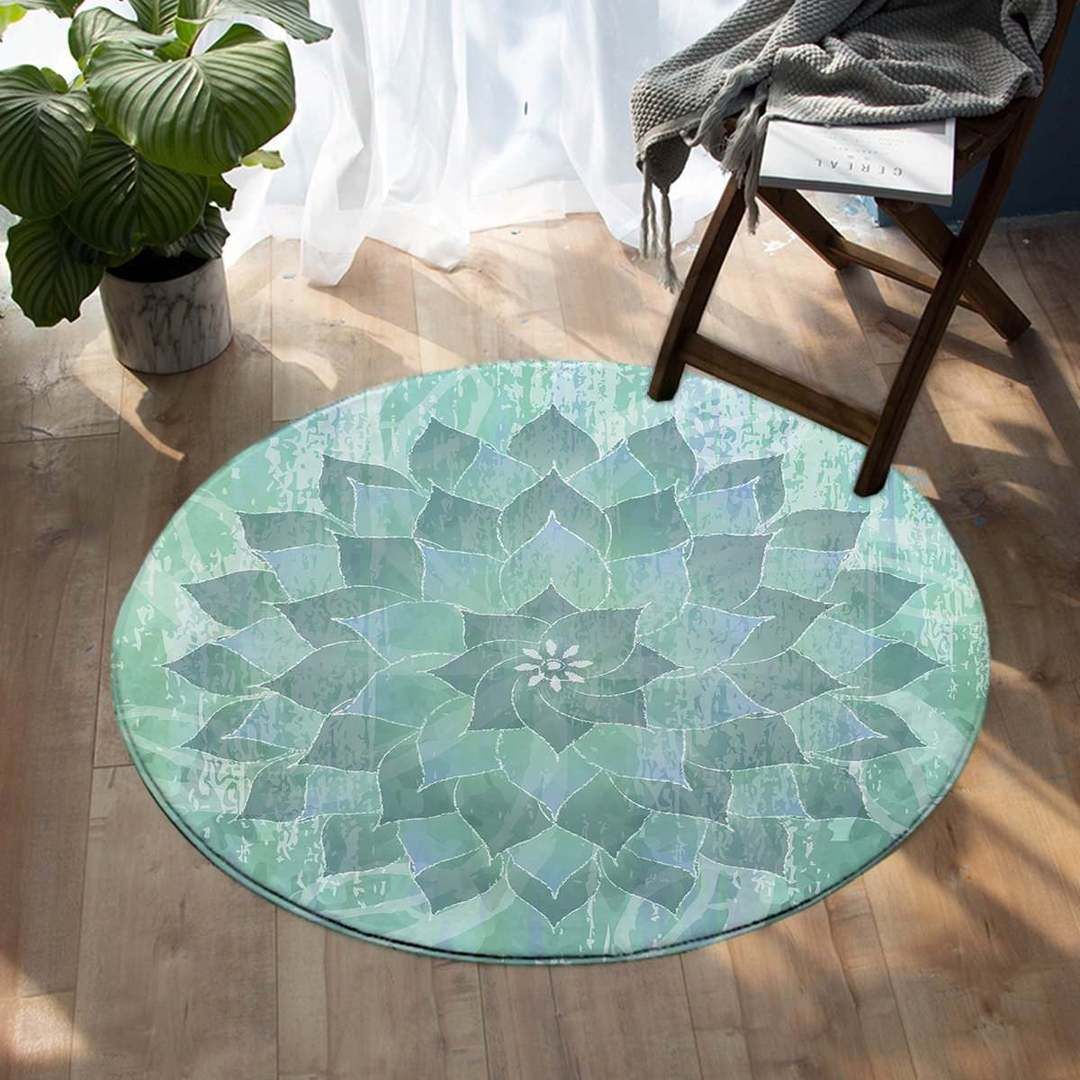 The Ocean Hues Round Carpet
