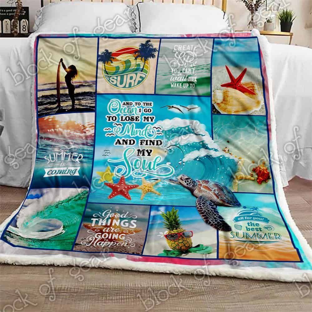 The Ocean Is Calling and I Must Go Fleece Blanket