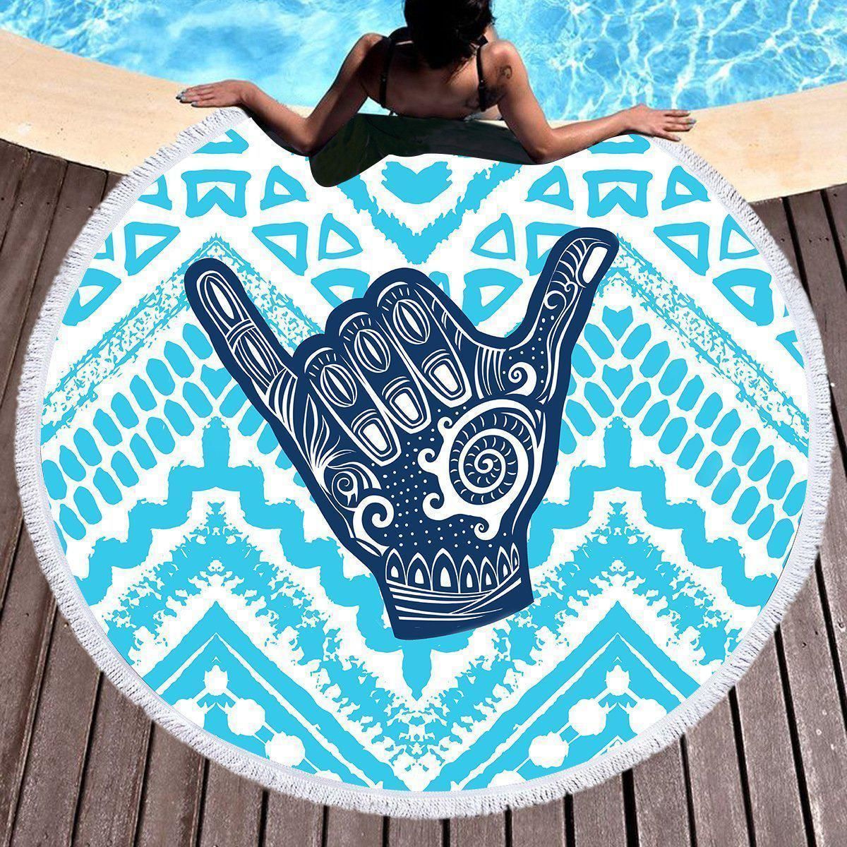The Original Aloha Spirit Printed Round Beach Towel