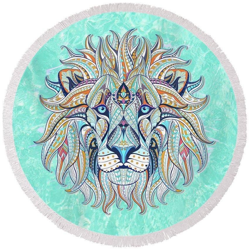 The Original Lazy Leo Printed Round Beach Towel