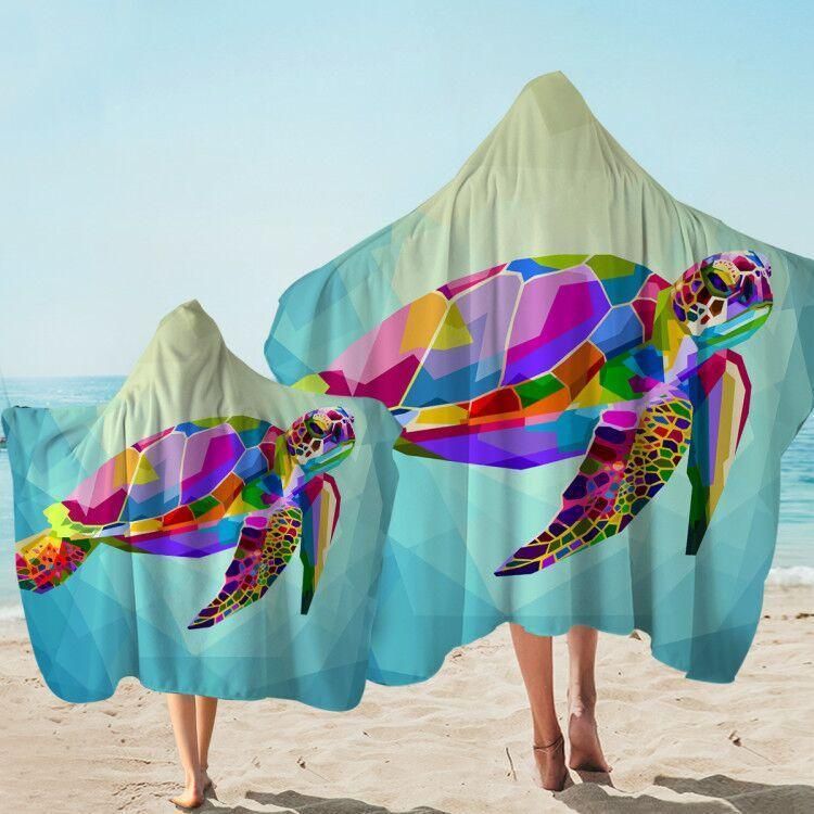 The Original Maui Sea Turtle Printed Hooded Towel