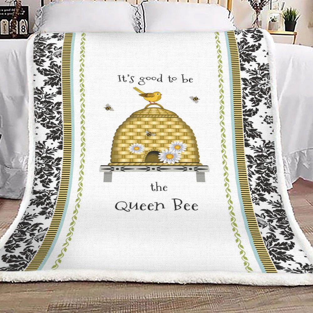 The Queen Bee Sherpa Fleece Blanket