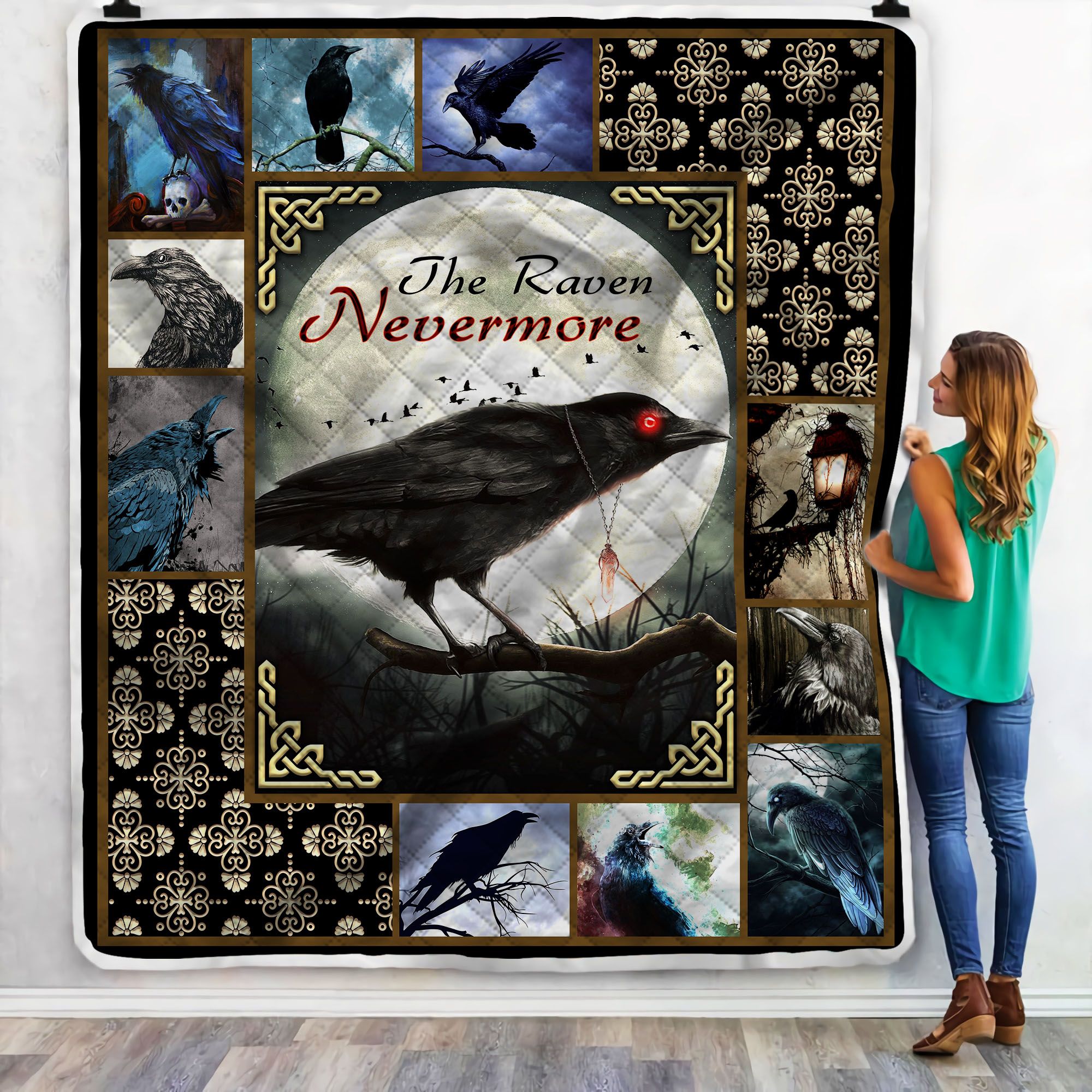 The Raven Nevermore Fleece Blanket