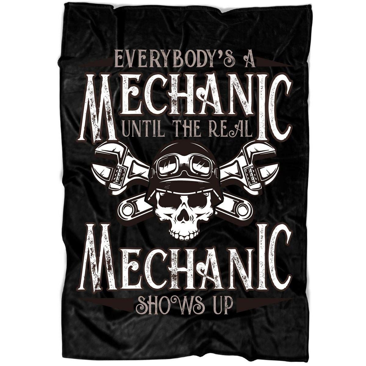 The Real Mechanic Sherpa Fleece Blanket