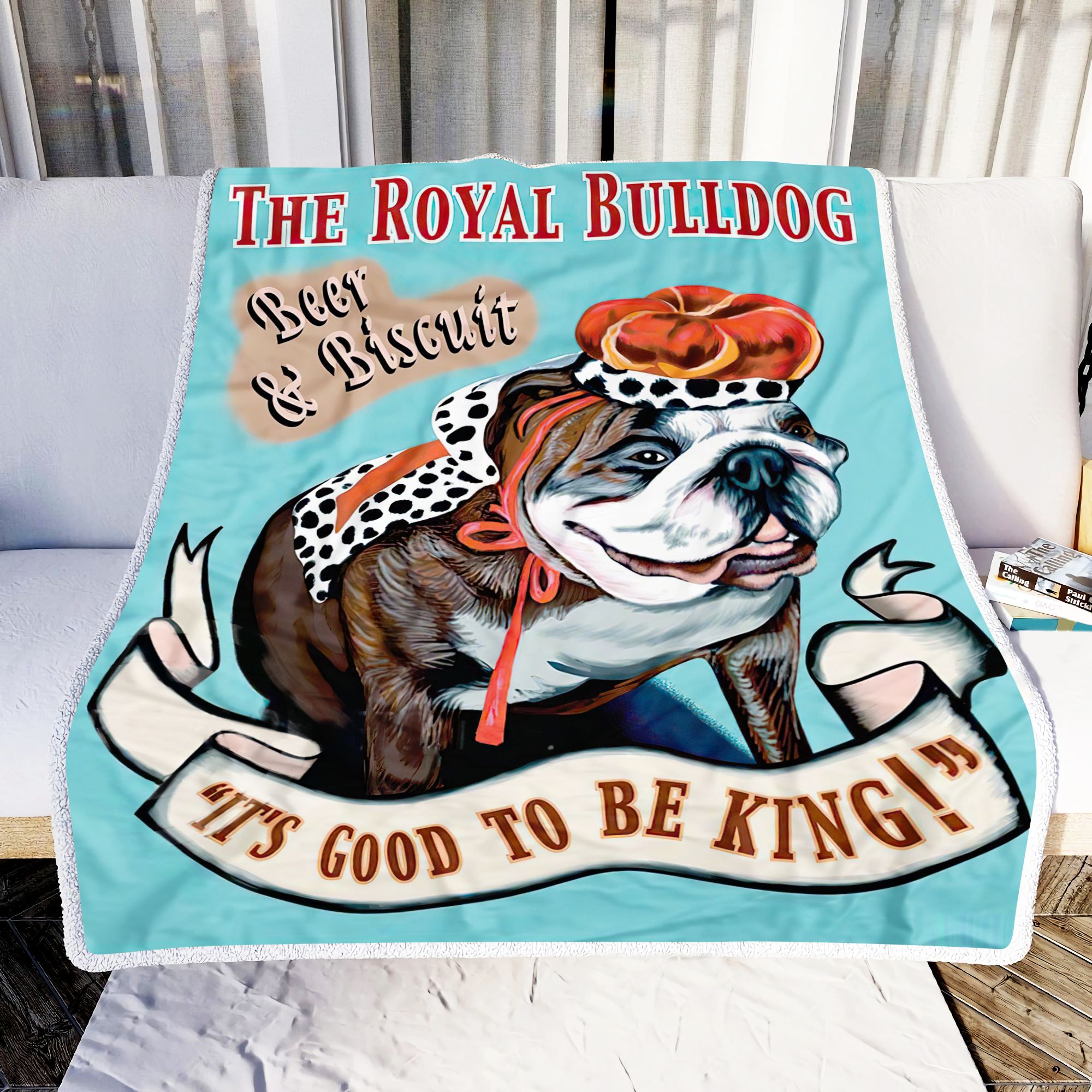 The Royal Bulldog Fleece Blanket