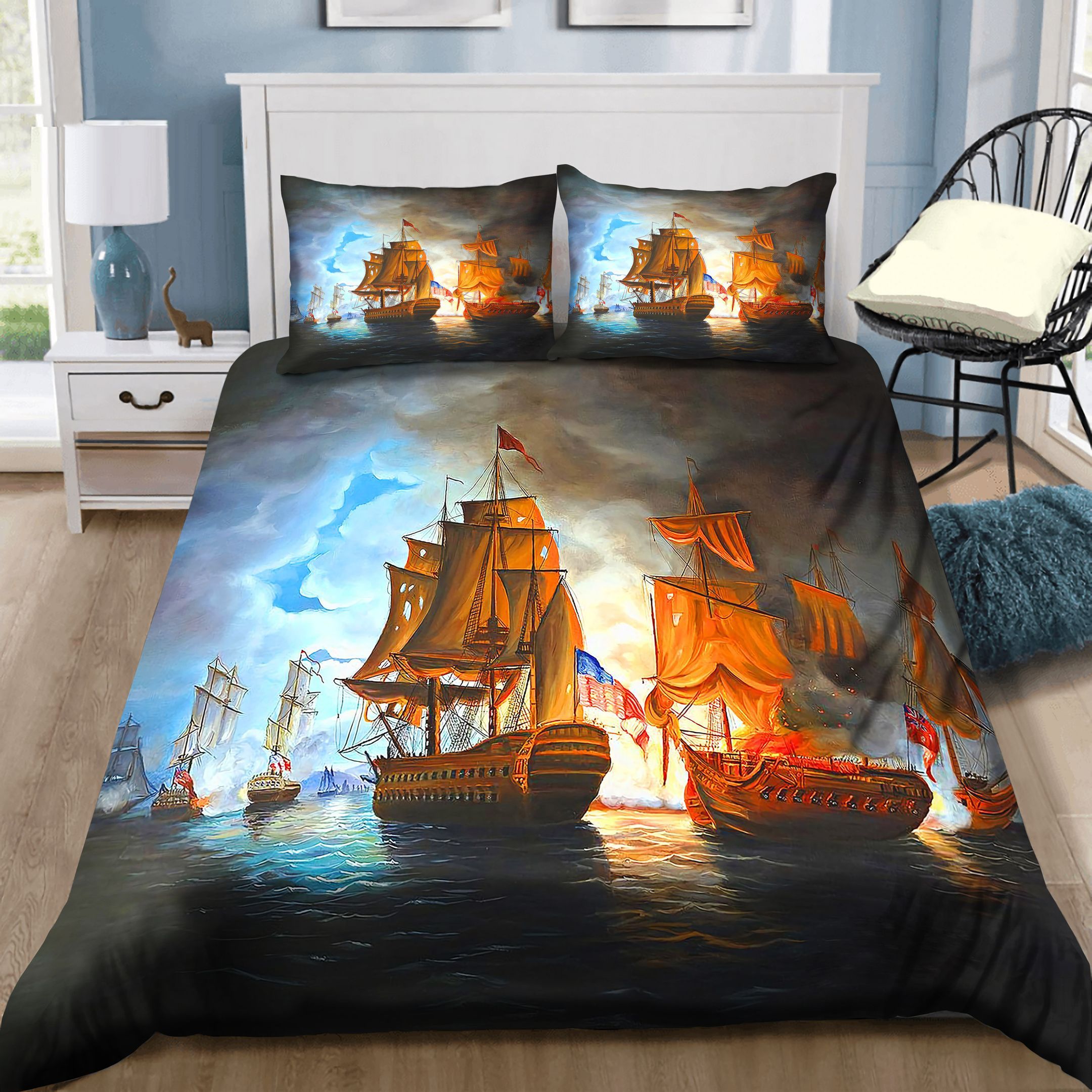 The Ship In Battle Bedding Set