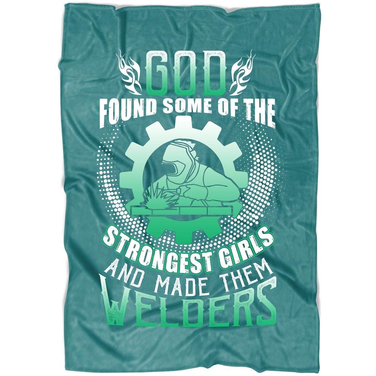 The Strongest Girls Become Welders Sherpa Fleece Blanket