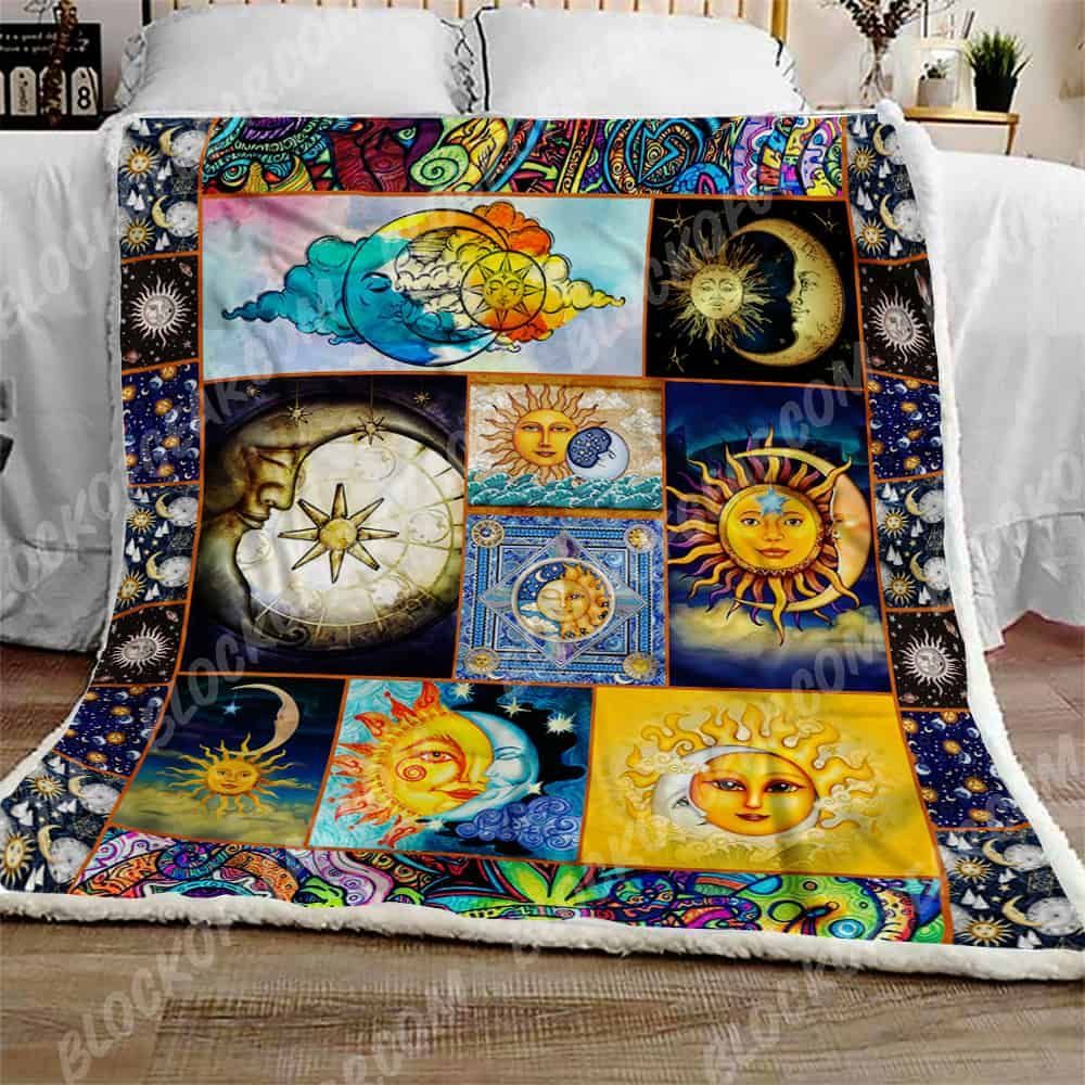 The Sun And The Moon Fleece Blanket