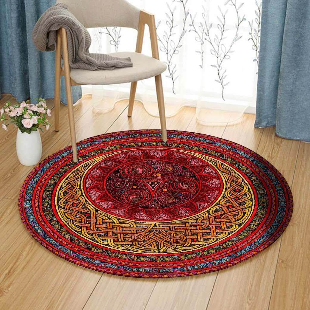 The Sun And The Moon Round Carpet