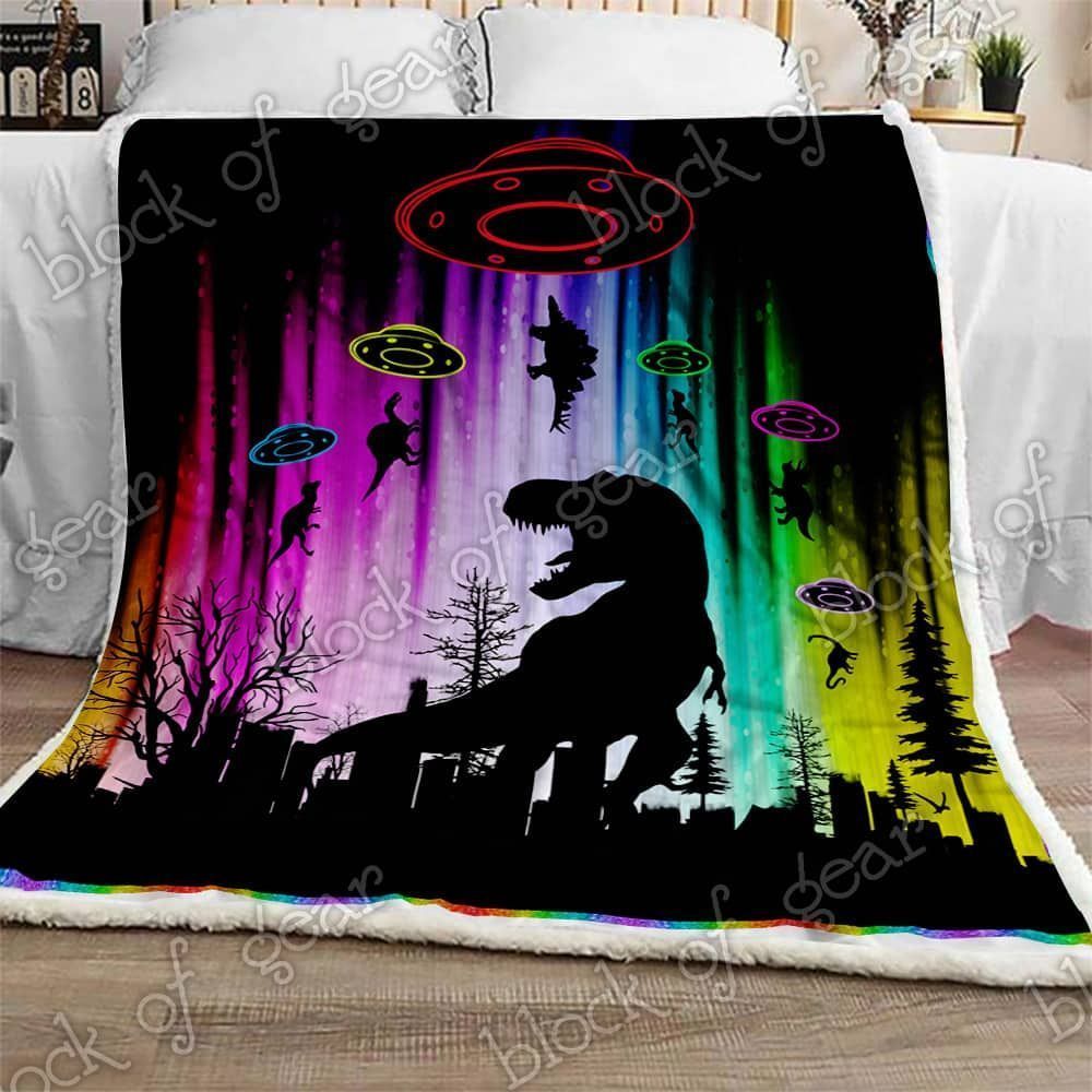 The Time Travel Dinosaur Fleece Blanket