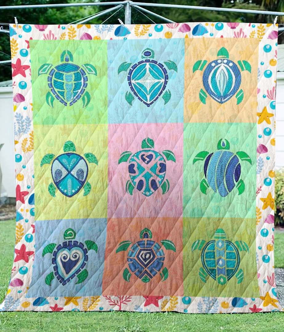 The Turtle CL16100510MDQ Quilt Blanket