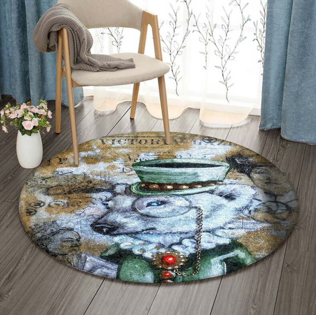The Victoria Gazette Round Carpet
