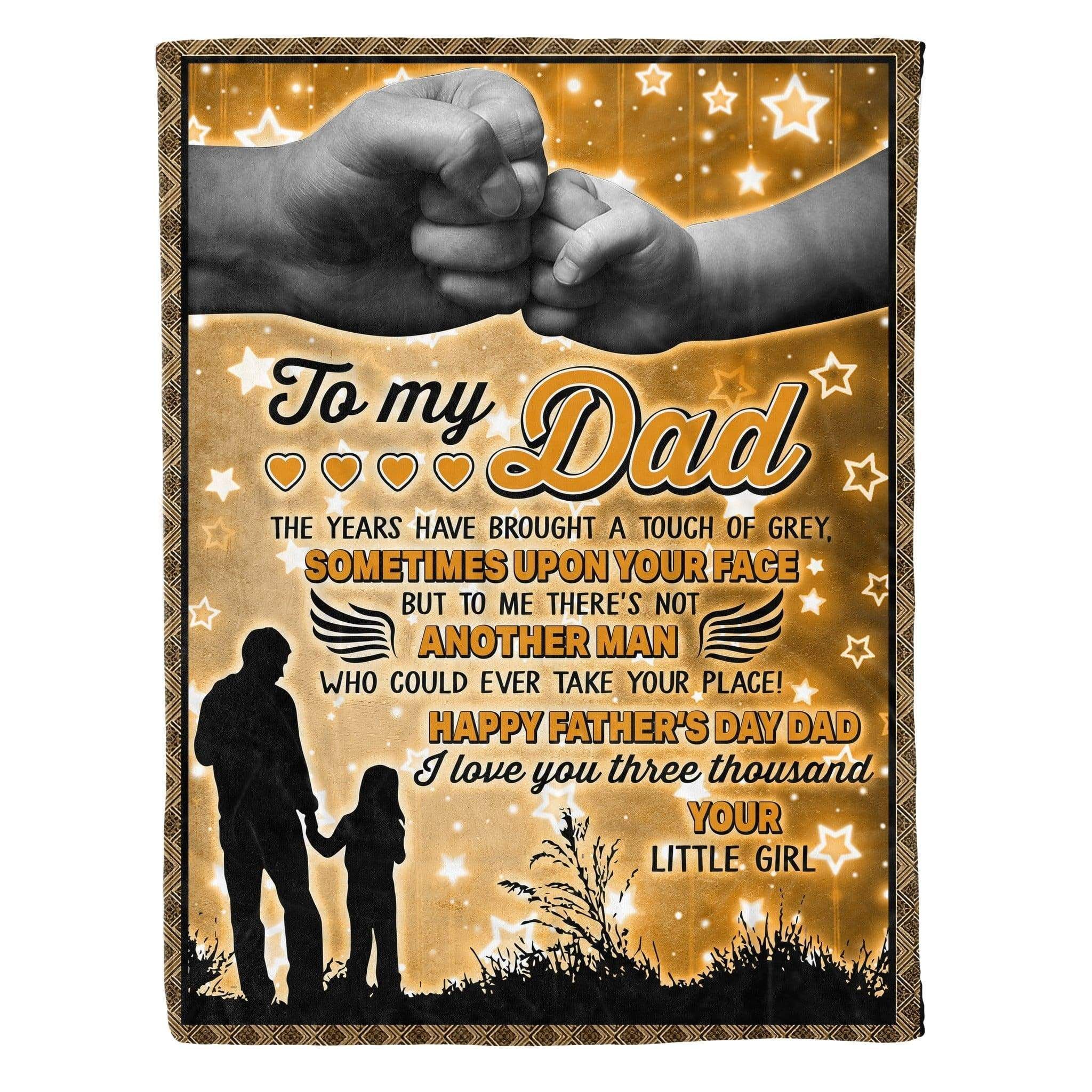 The Years Have Brought A Touch Of Grey Fleece Blanket Gift For Dad