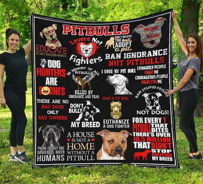 There Are No Bad Dog Pitbull Quilt Blanket DHC1402923TD
