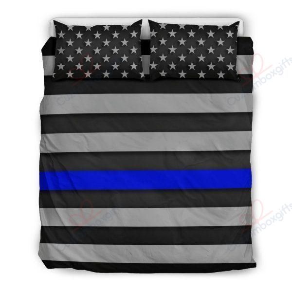 Thin Blue Line Bedding Set