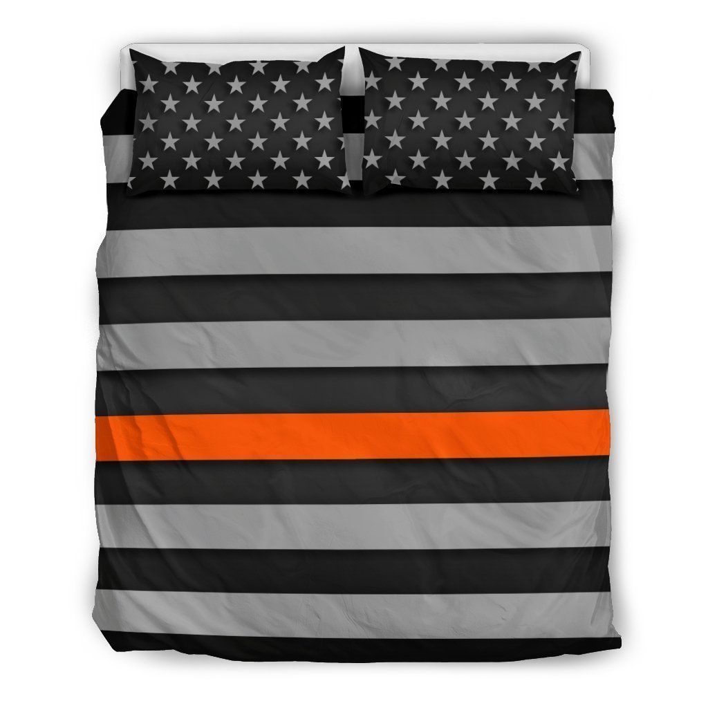 Thin Orange Line Bedding Set