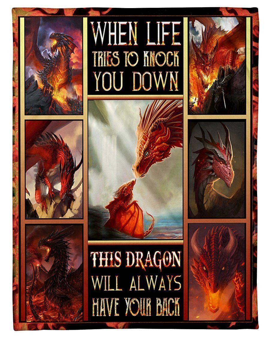 This Dragon Will Always Have Your Back To My Daughter Fleece Blanket