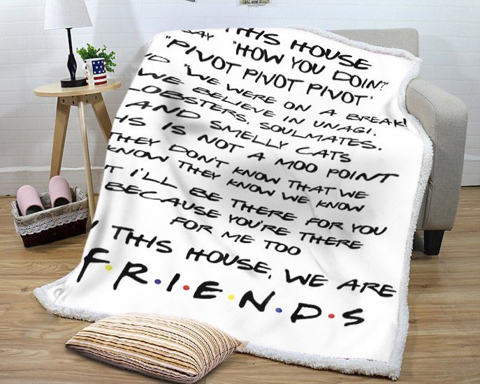 This House We Are Friends Sherpa Fleece Blanket