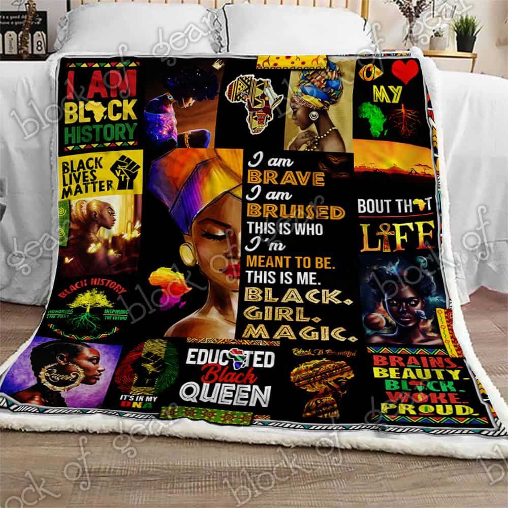 This Is Me Black Woman Fleece Blanket