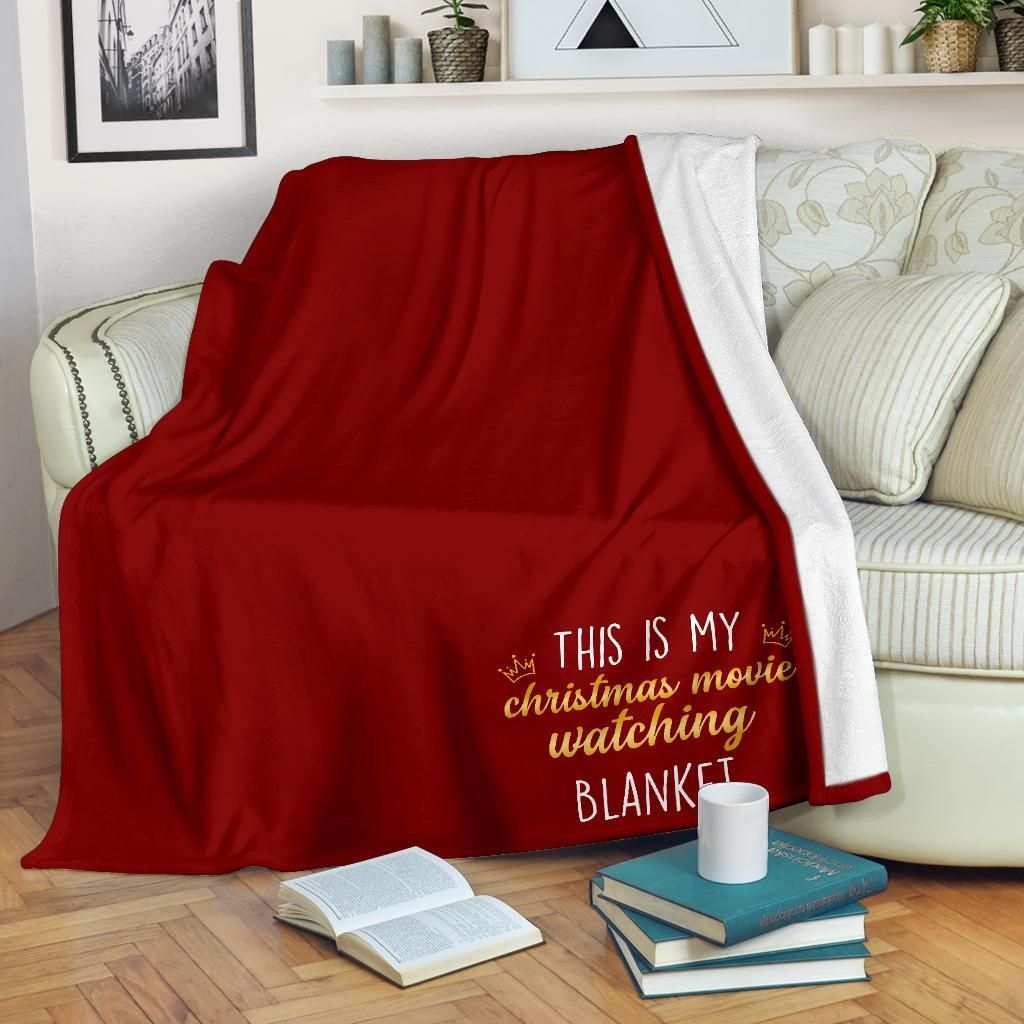 This Is My Christmas Movie Red Sherpa Fleece Blanket