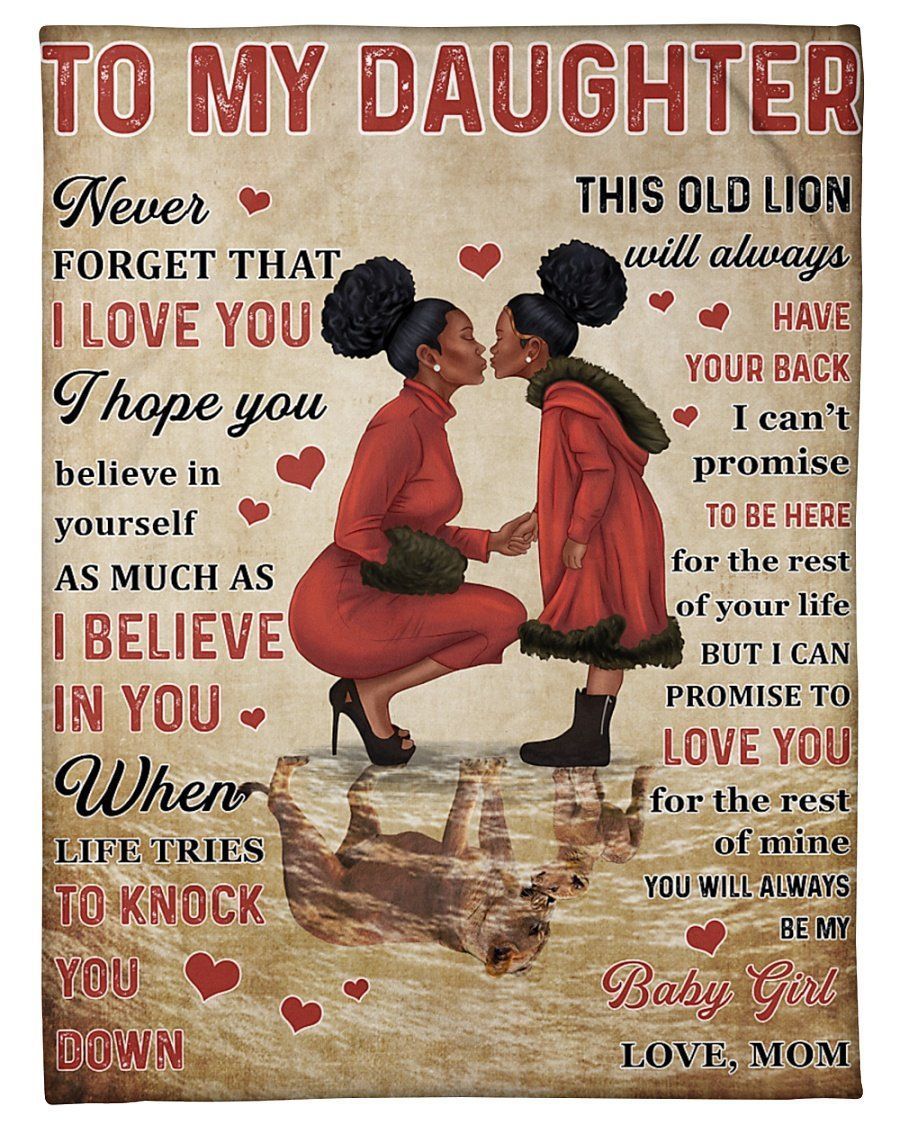 This Old Lion Will Always Have Your Back Fleece Blanket Mom To Daughter Fleece Blanket