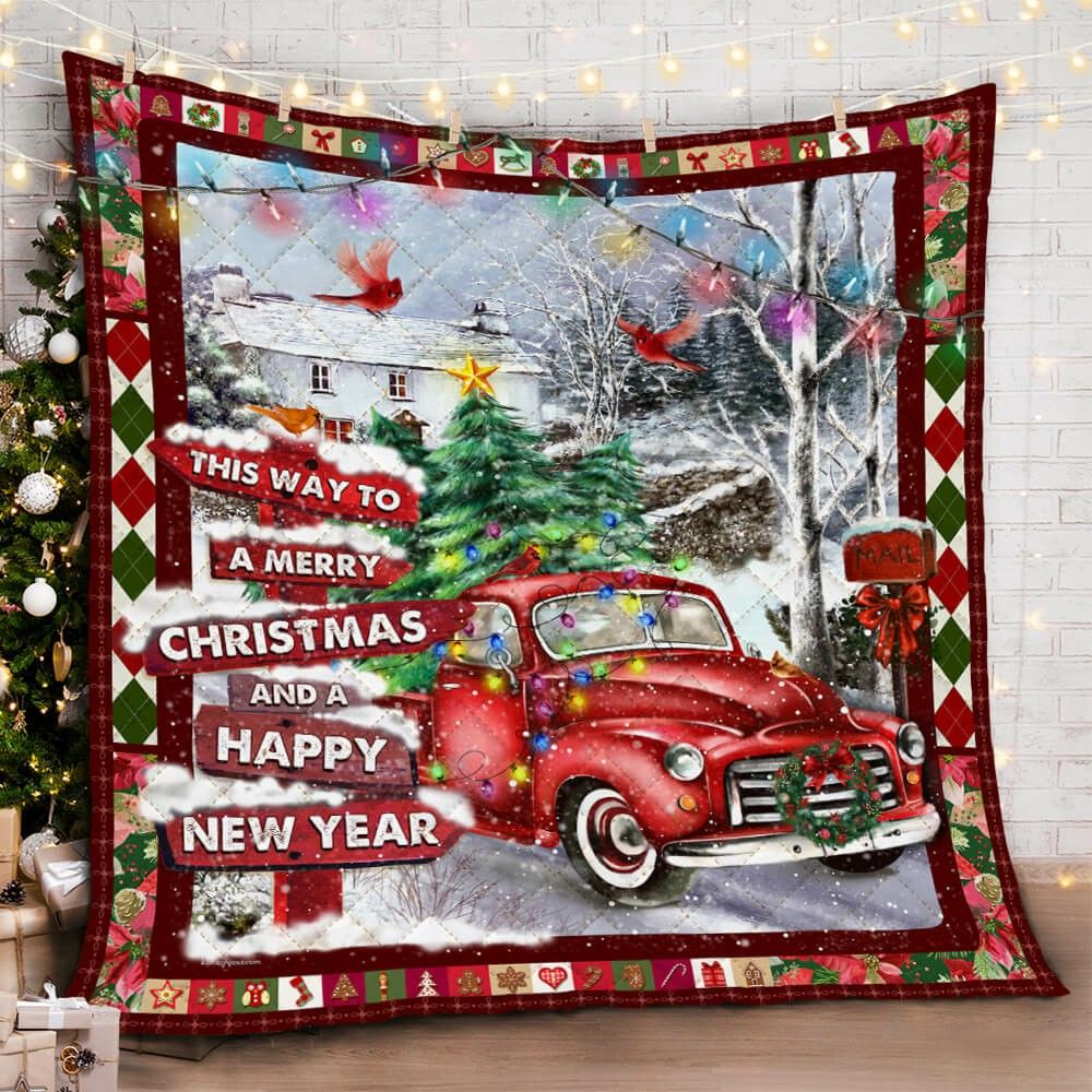This Way To A Merry Christmas HHC121155TH Quilt Blanket