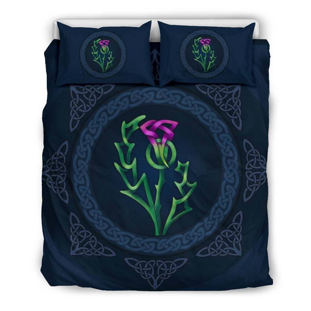 Thistle Celtic Scotland Dark Blue Bedding Set