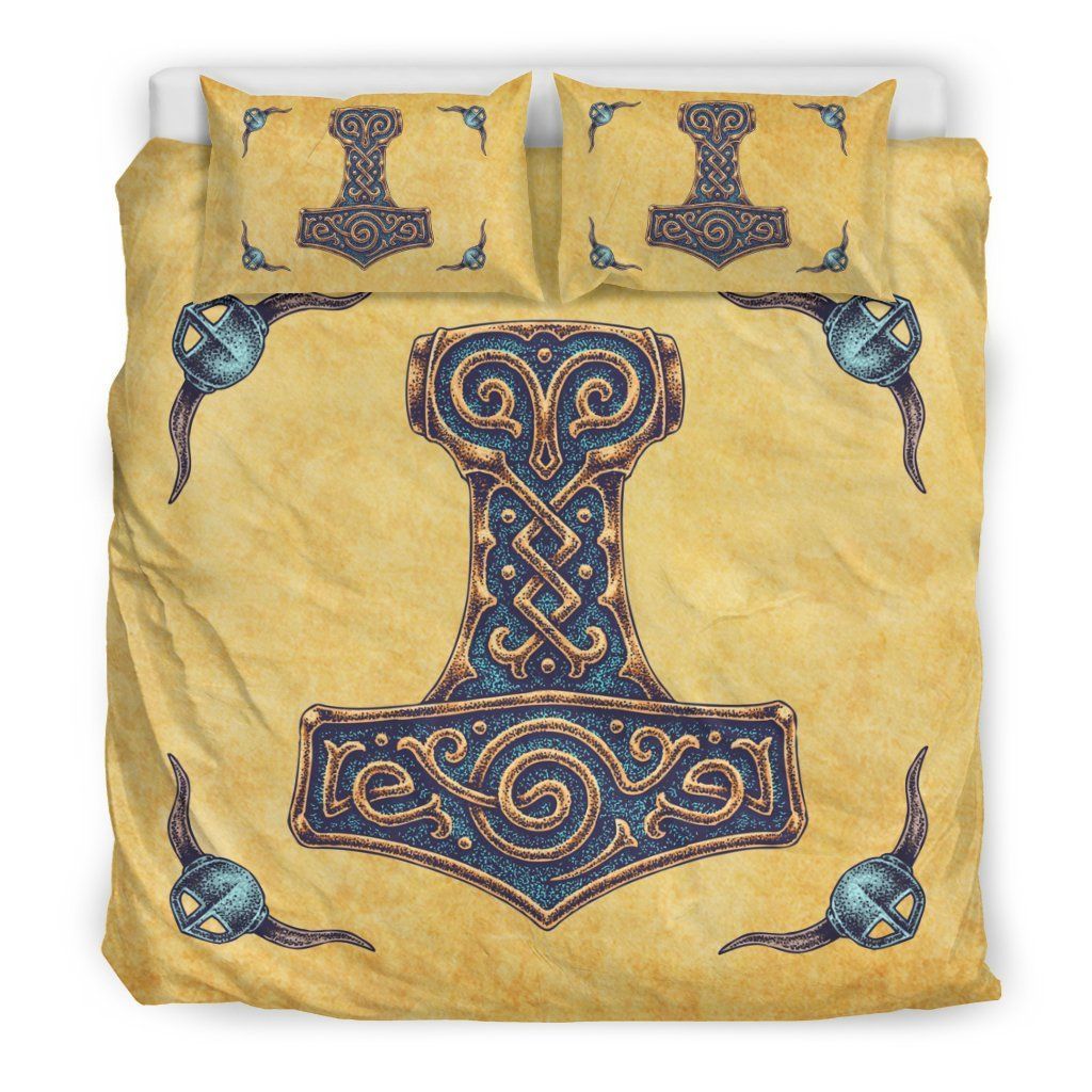 Thor’s Hammer Mjolnir Yellow Bedding Set