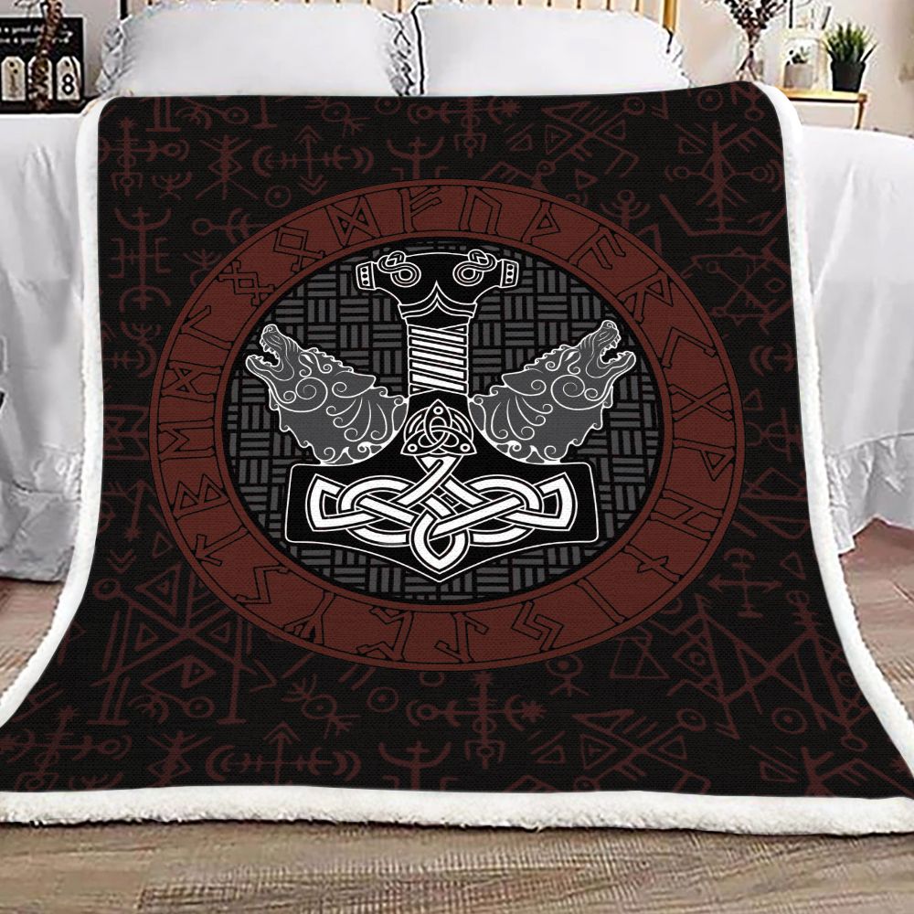 Thors Hammer Fleece Blanket