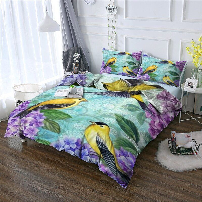 Three Beauty Birds Bedding Set