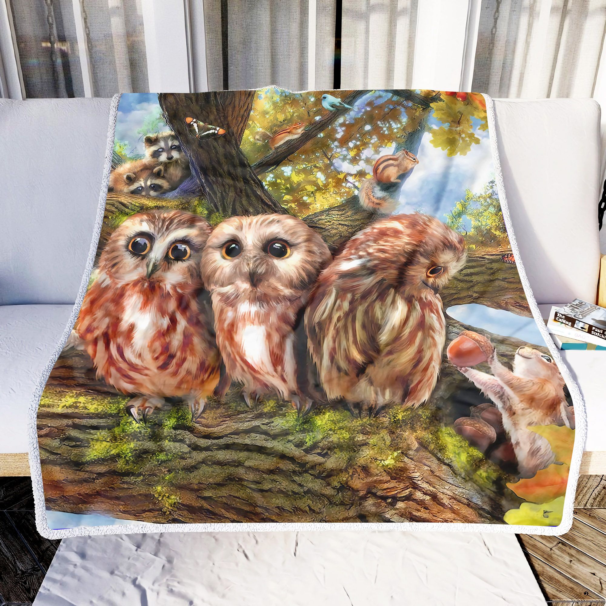 Three Lovely Fox And Friends Fleece Blanket