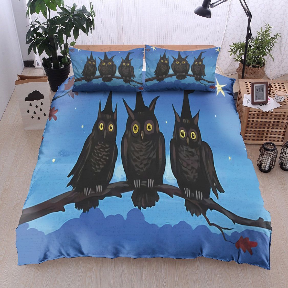Three Owlwitches Bedding Set