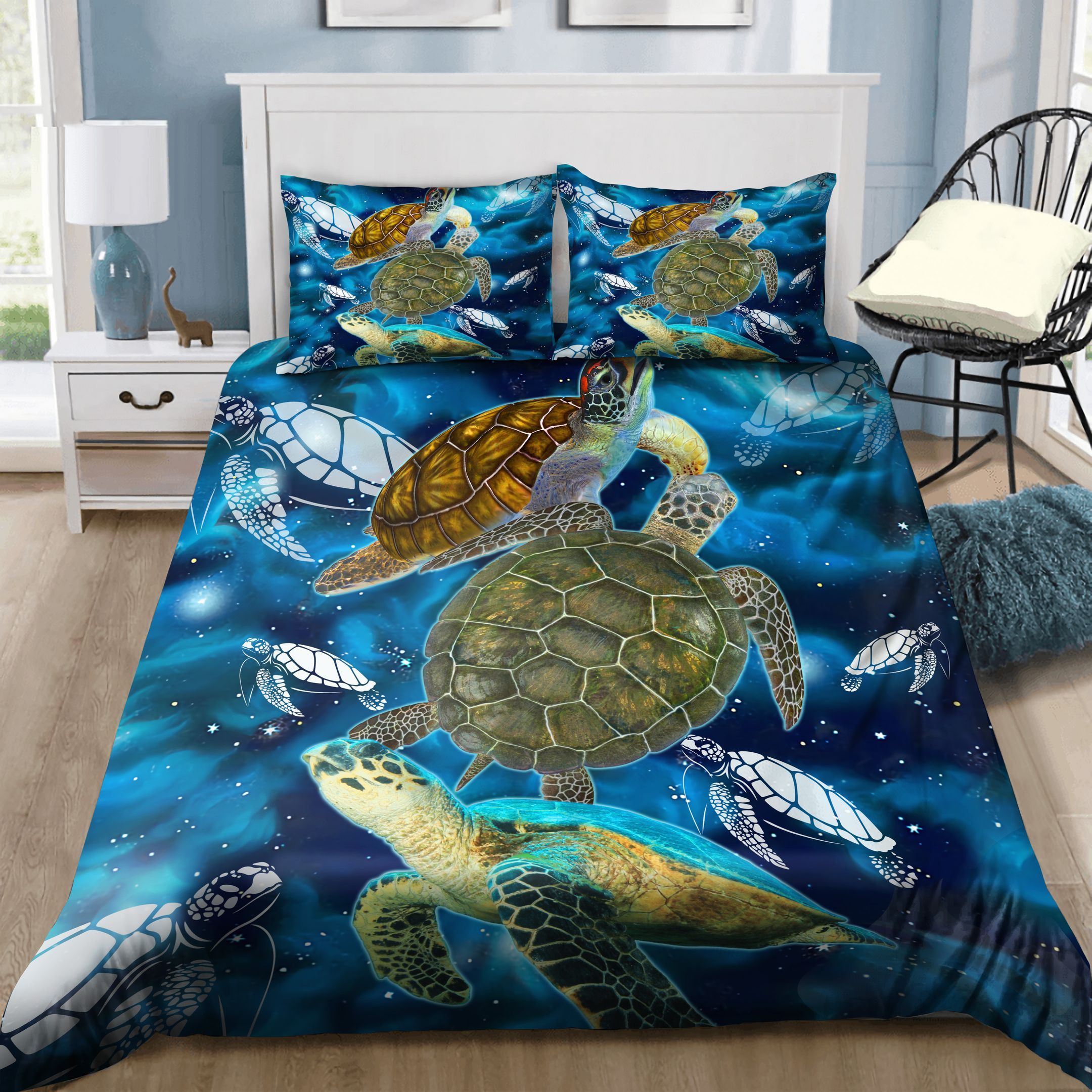 Three Sea Turtles Bedding Set