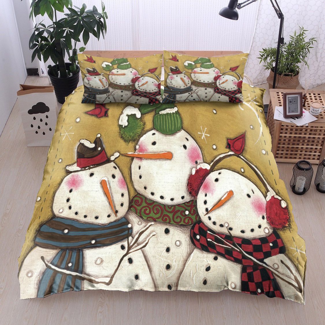Three Snowman Christmas Bedding Set