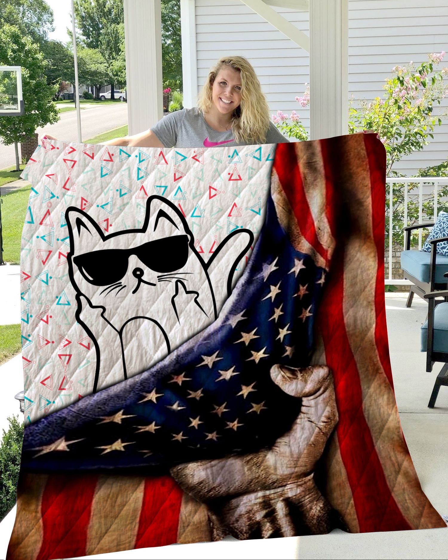 Thug Cat MMC1611912 Quilt Blanket