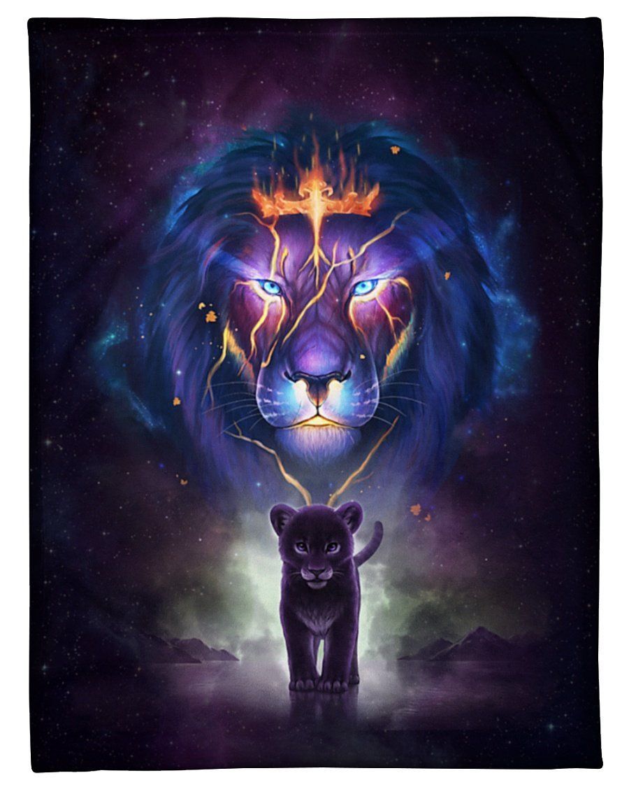Thunder Lion Dad To Son Fleece Blanket