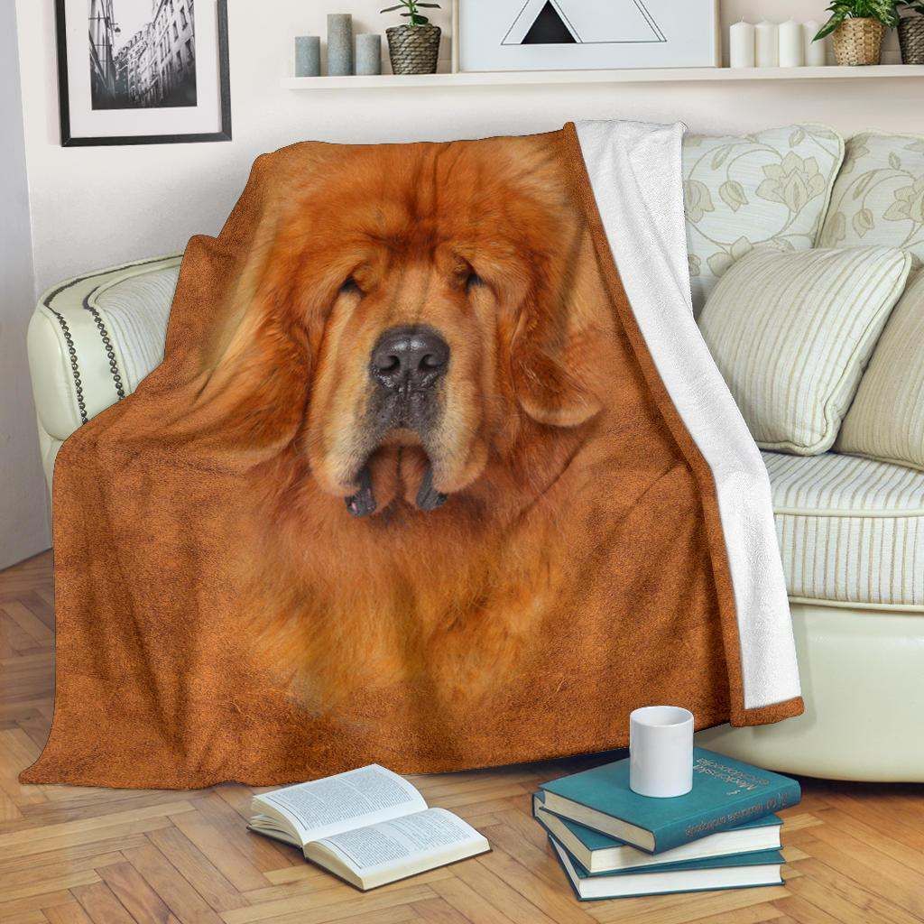 Tibetan Mastiff Face Hair Blanket