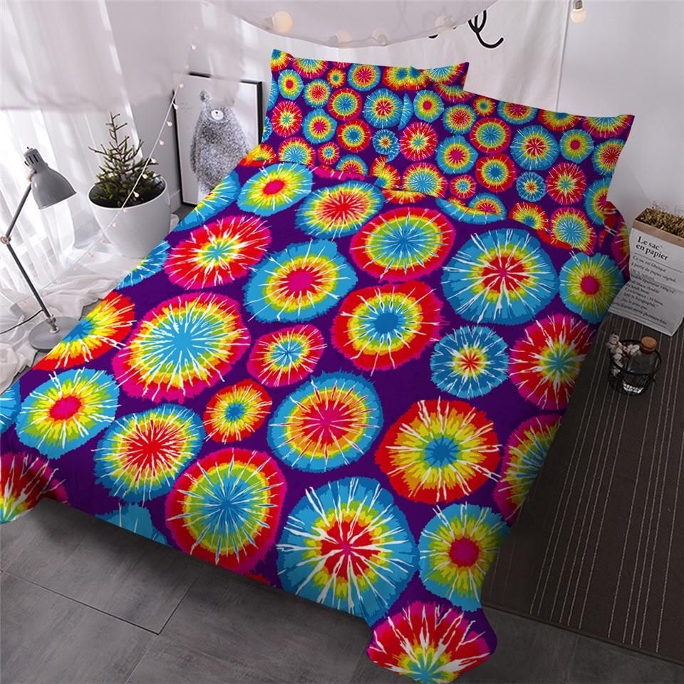 Tie Dye Circles Bedding Set