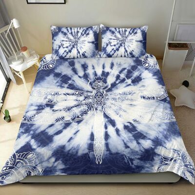 Tie Dye Dragonfly Bedding Set